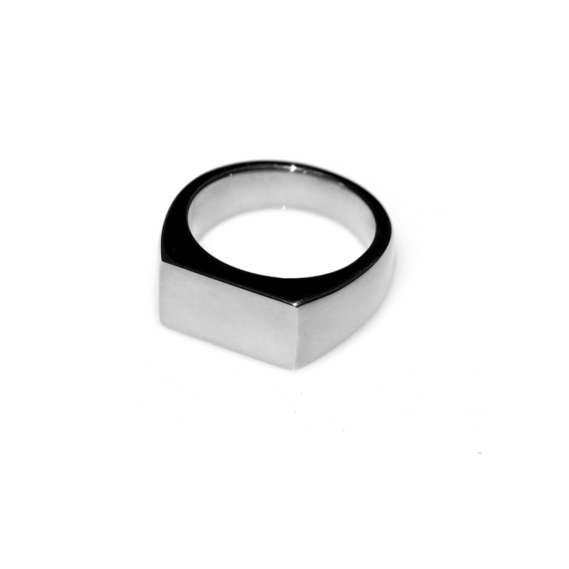 Plain Rectangular Signet Ring (Large) - Image 2