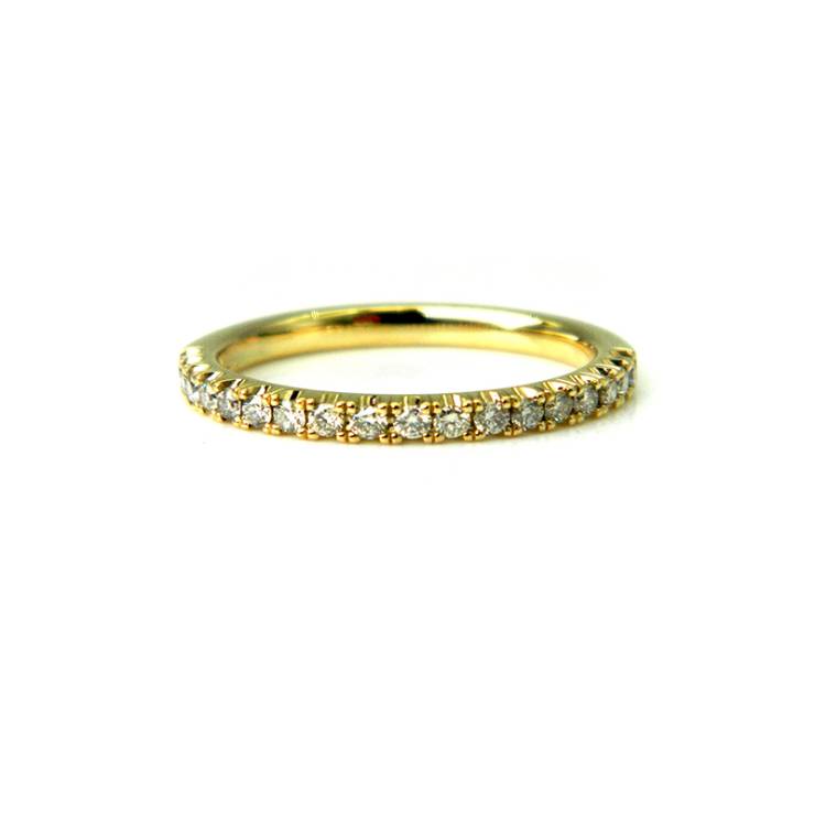 Split Claw Micropavé Band - Colourless Stones