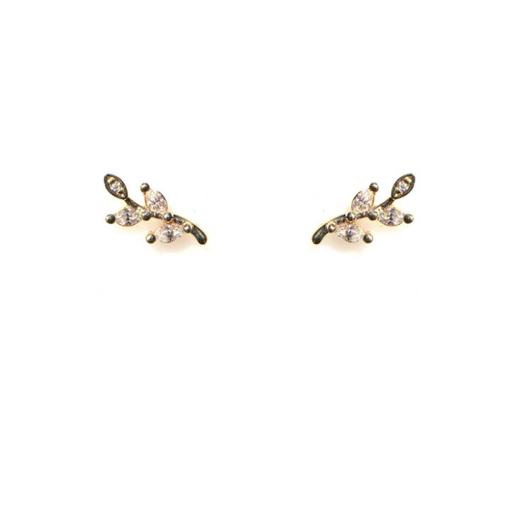 9ct Leaf Studs